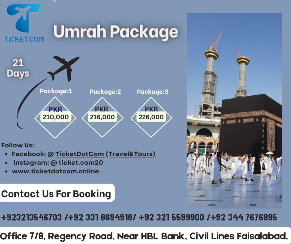 Explore the Ultimate Umrah Experience with Ticket.Com International Travel & Tours